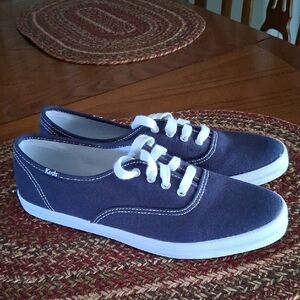 Keds Dark Blue Canvas Shoes with White Accents